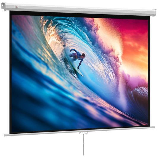 84"" 4:3 Projector Screen, 4K HD, Wall/Ceiling Mount
