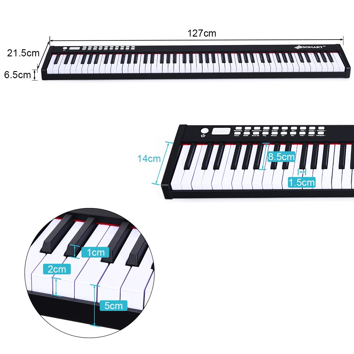 88-key digital piano keyboard electronic piano keyboard carrying case