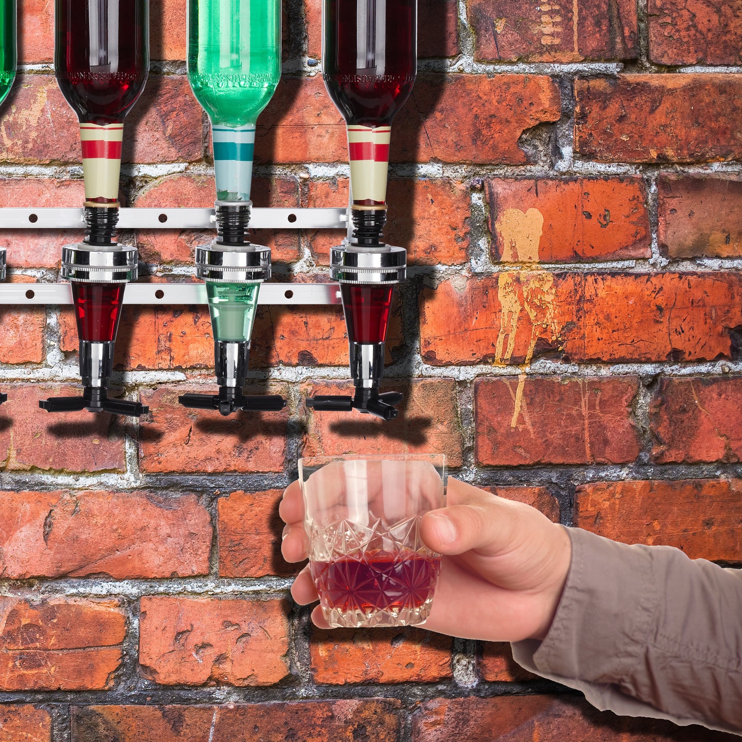 8-Bottle Wall-Mount Bar Butler