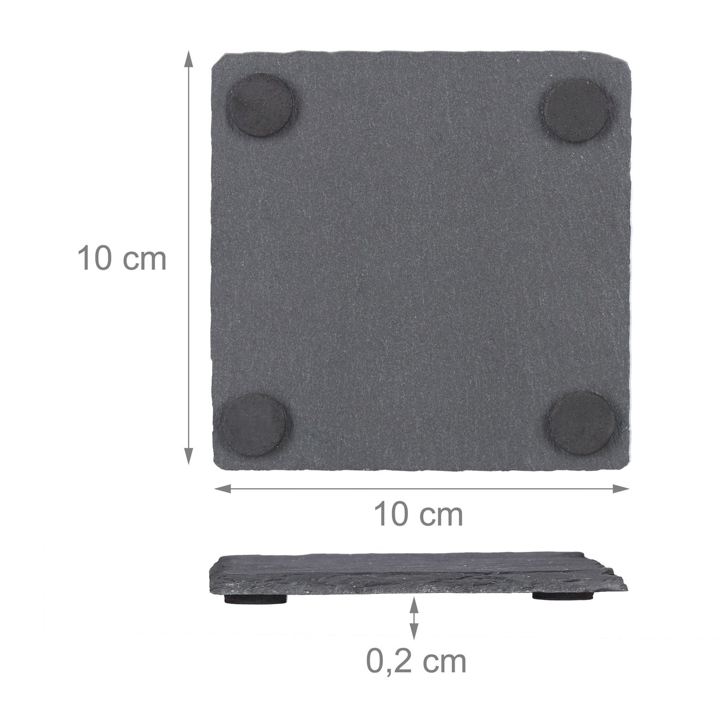 8-Piece Slate Drink Coaster Set