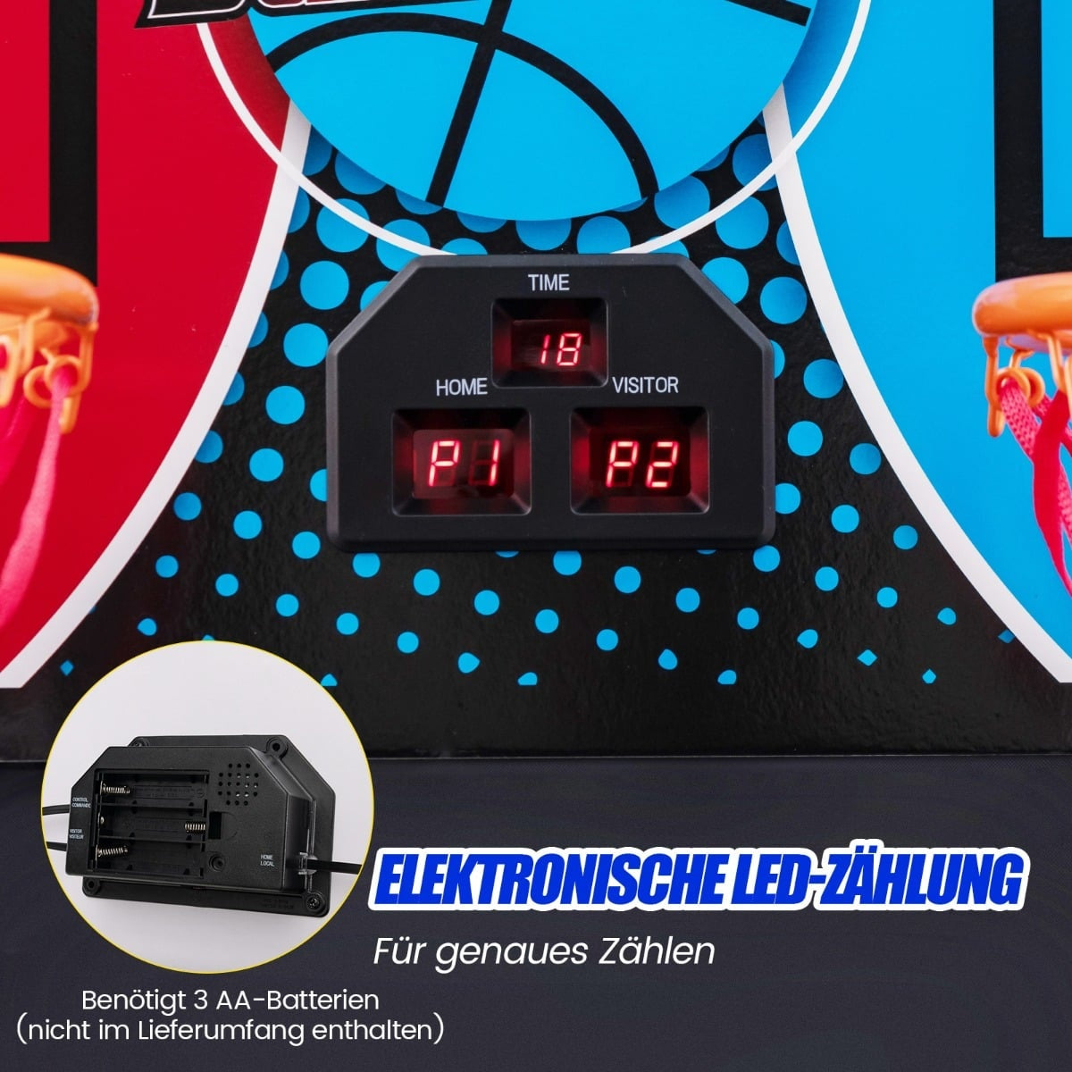 8-in-1 Arcade Basketball Game with 4 Balls & Pump