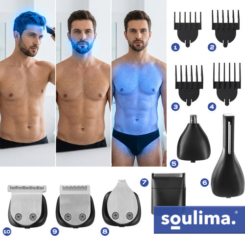 8-in-1 Cordless Hair, Beard, Body Trimmer with USB-C