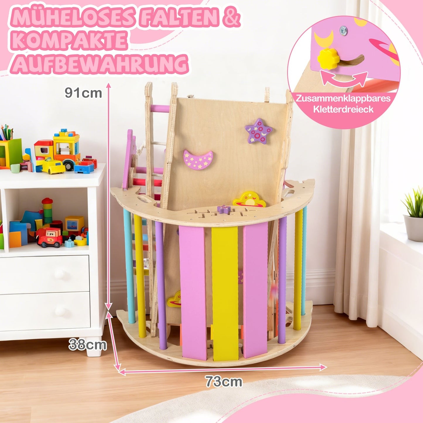 8-in-1 Wooden Montessori Climbing Set for Kids