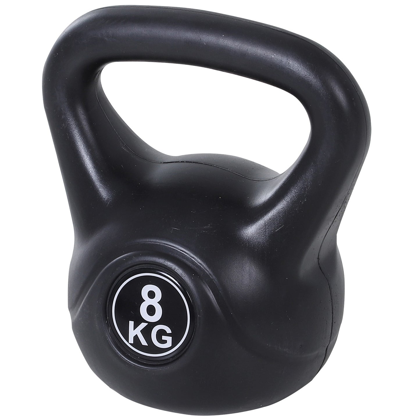 8 kg Kettlebell, Sand-Filled, Black, Beginner-Friendly