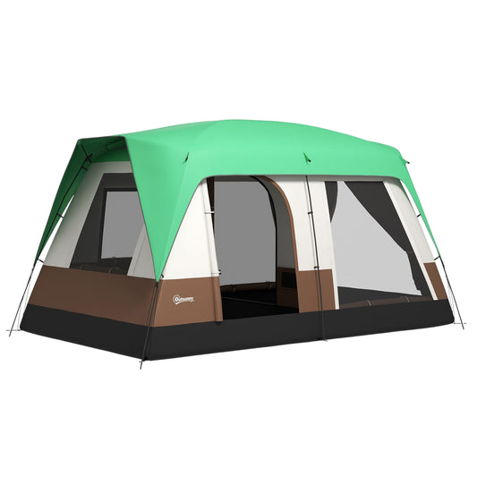 8-person tunnel camping tent with light hook and net