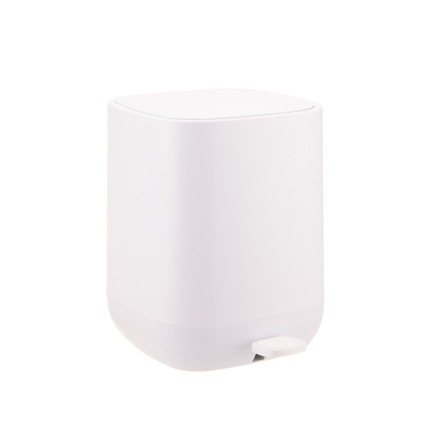 9L Square Pedal Bin, Plastic, Soft-Close Lid