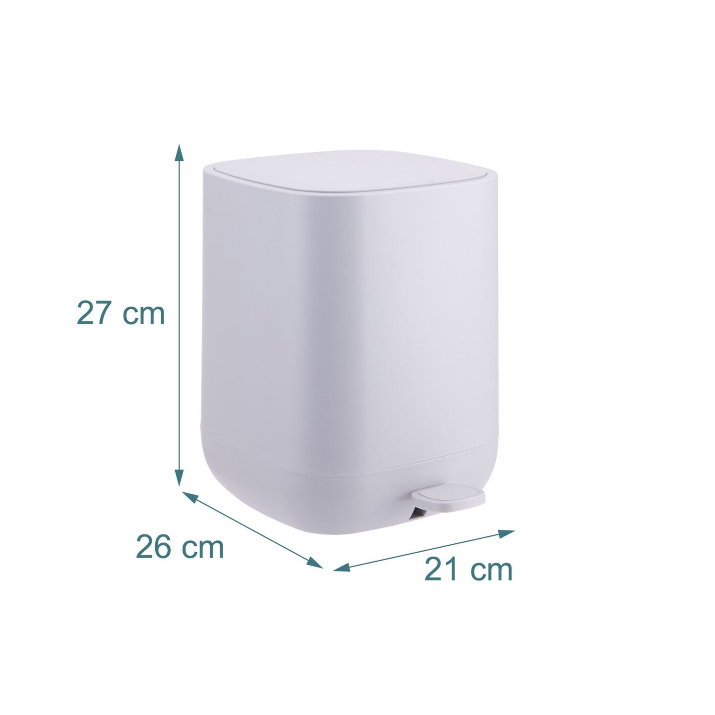 9L Square Pedal Bin – Soft-Close, Removable Bucket