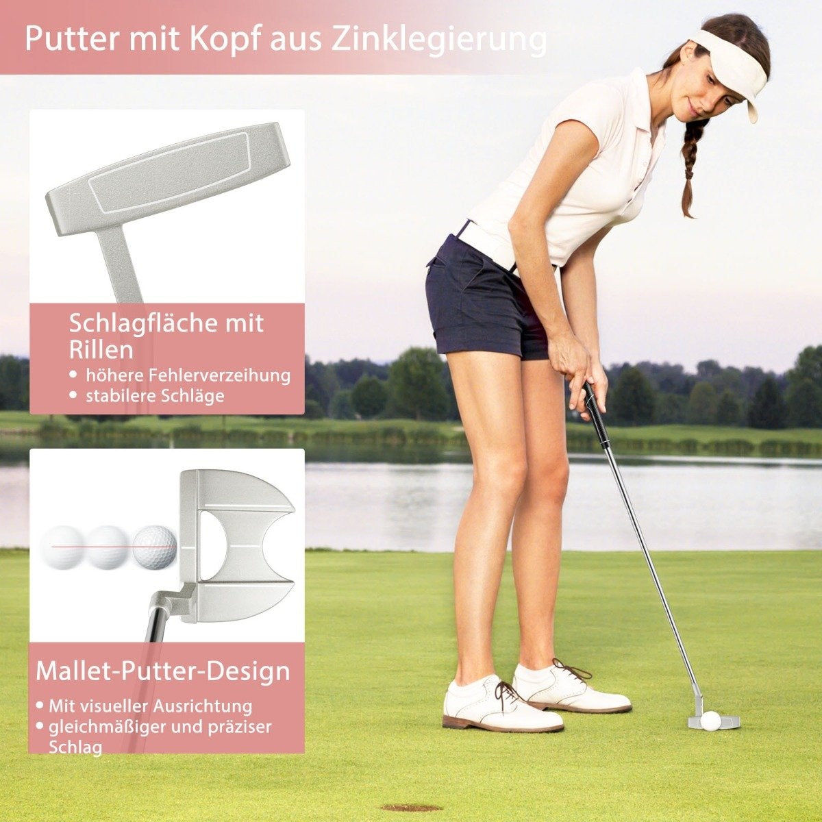 9-piece complete golf club set for right-handed women with head covers