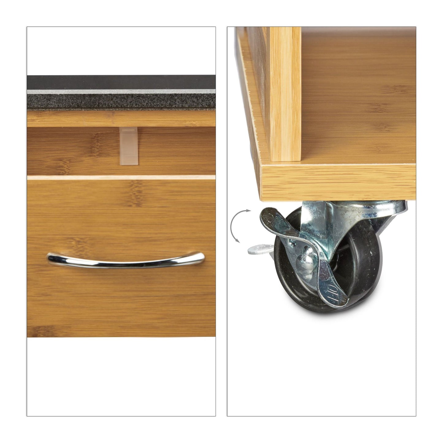 ALFRED L kitchen trolley with wine rack