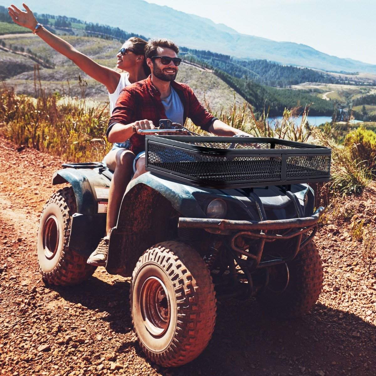 ATV front loading basket, front luggage basket, luggage rack basket, storage basket 92 x 44 x 16.5 cm