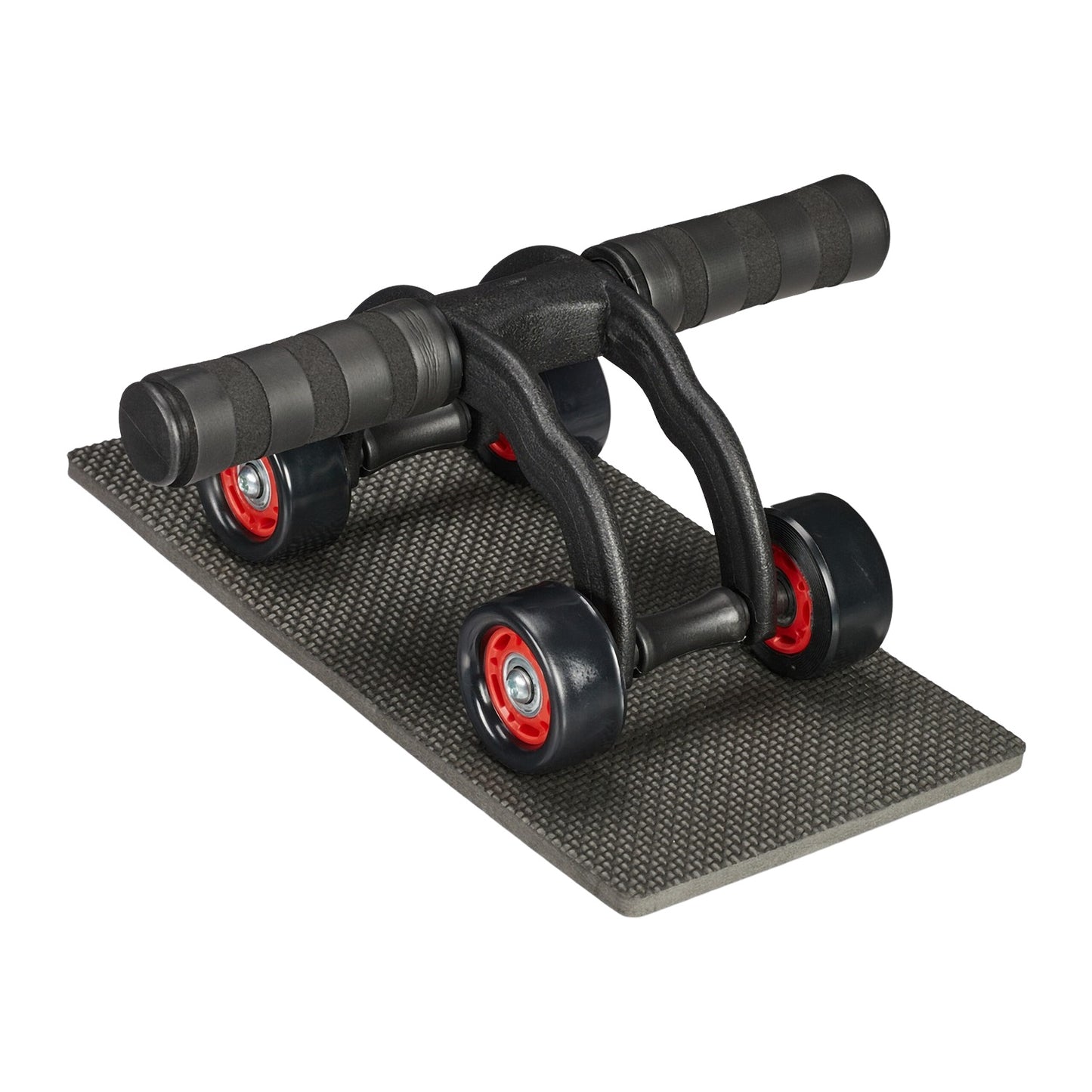 Ab Roller 4-Wheel with Knee Mat for Core Training