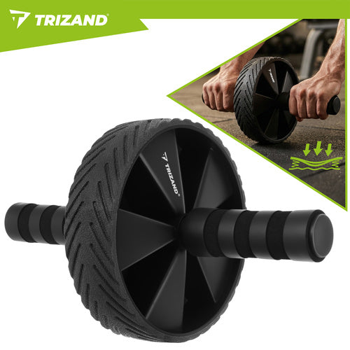 Ab Roller with Non-Slip Handles and Knee Mat, 28 cm