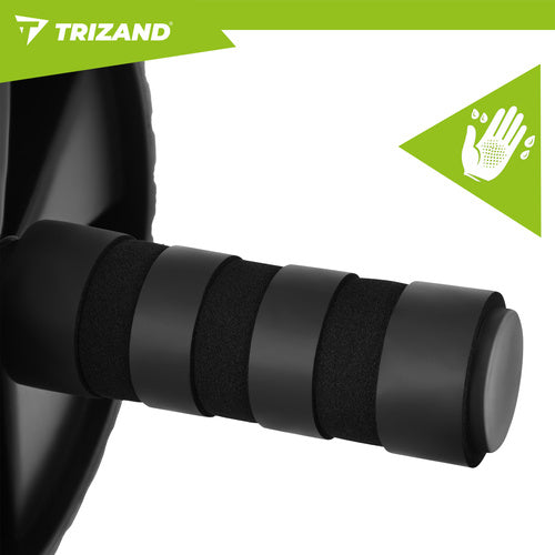 Ab Roller with Non-Slip Handles and Knee Mat, 28 cm