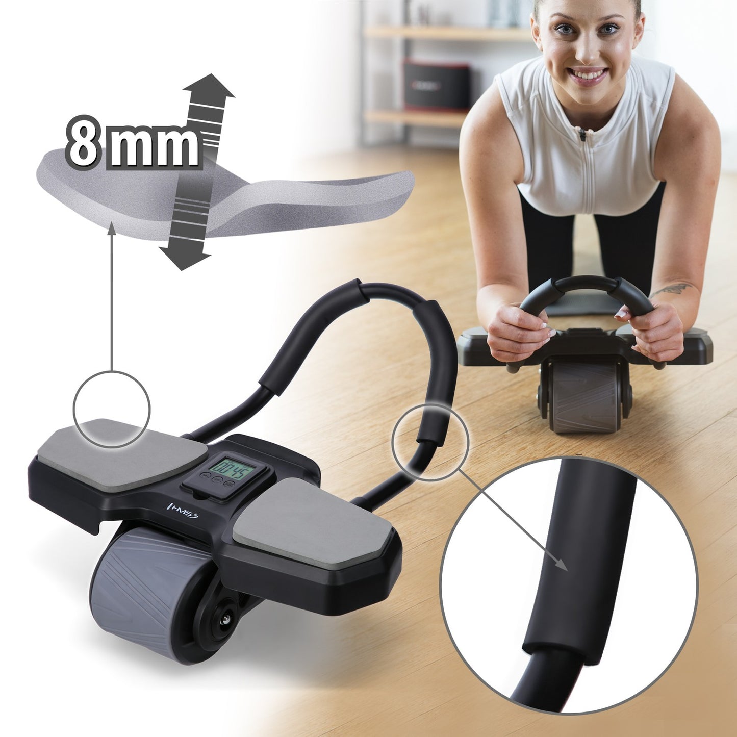Ab Wheel for Core Exercise, Black, KA10