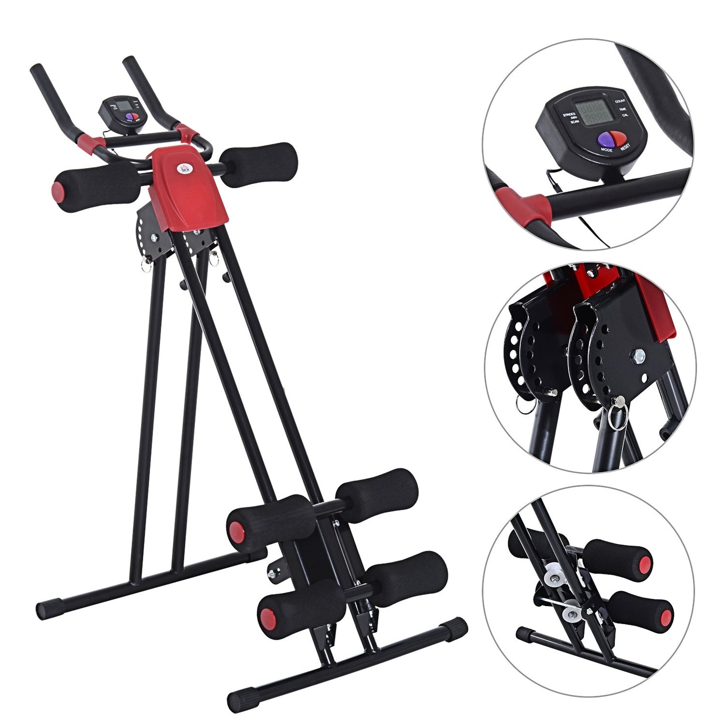 Abdominal and back trainer with LED display - Home training unit