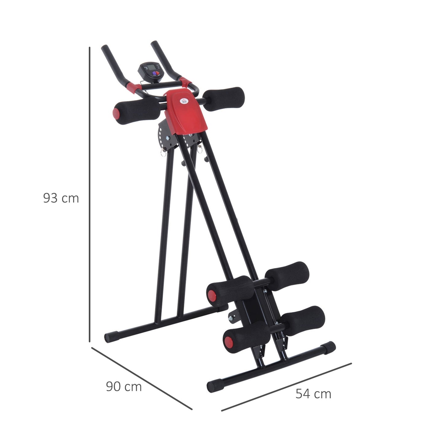 Abdominal and back trainer with LED display - Home training unit