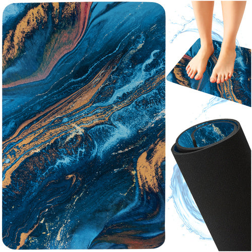 Absorbent Non-Slip Bathroom Rug 60x40cm, Quick-Dry