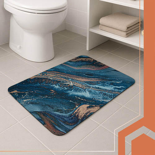 Absorbent Non-Slip Bathroom Rug 60x40cm, Quick-Dry