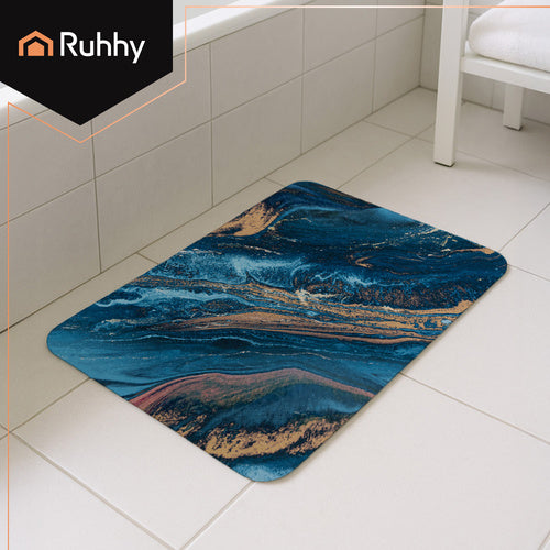 Absorbent Non-Slip Bathroom Rug 60x40cm, Quick-Dry
