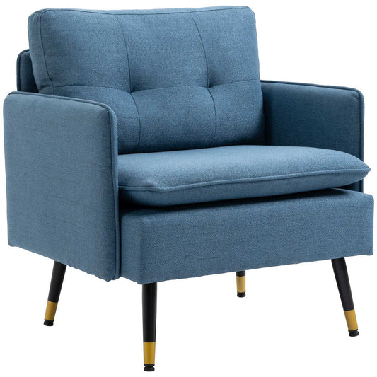 Accent Chair with Button Tufting, Removable Cushions, Black