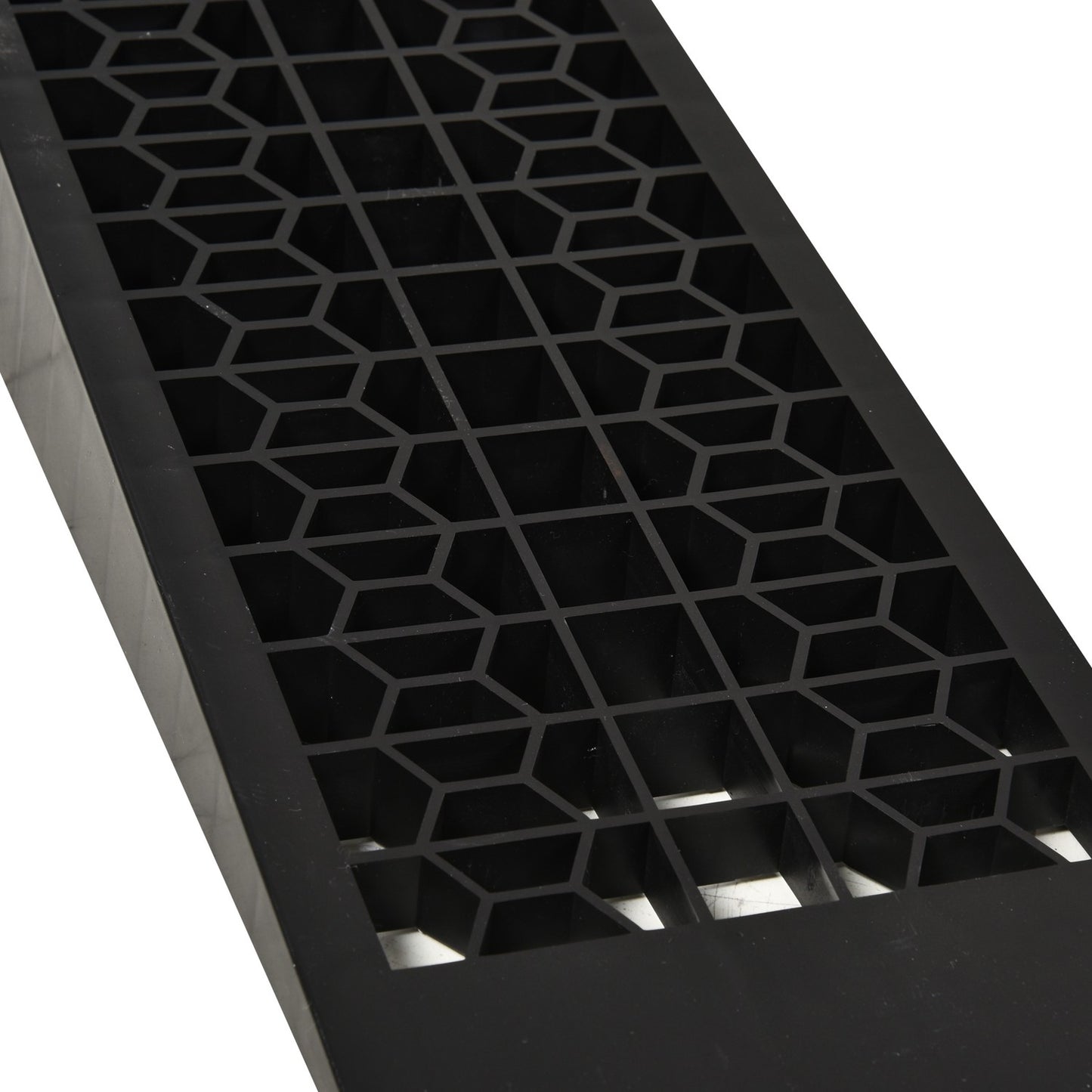 Rubber threshold ramp set, black, 70x20x8 cm, curb