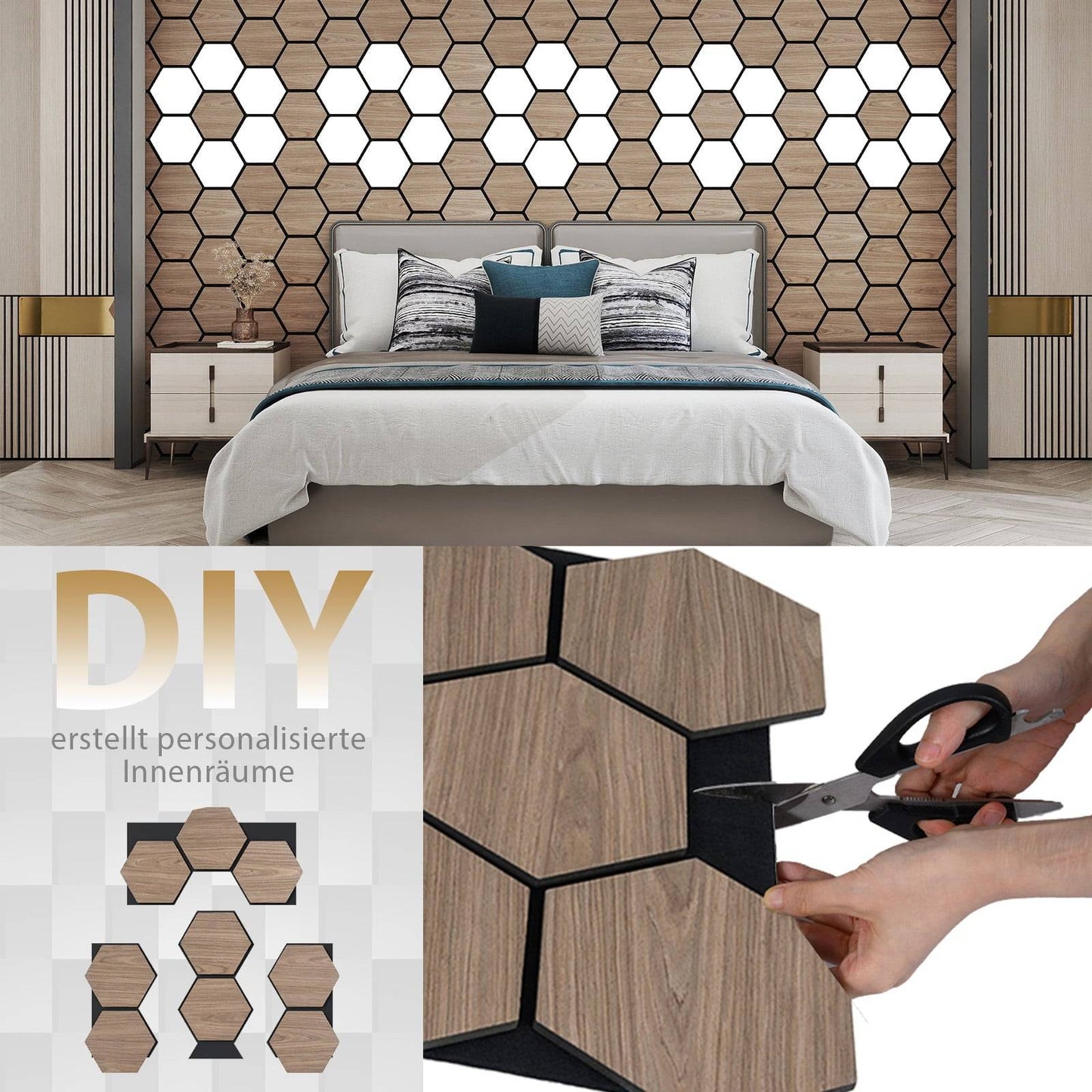 Acoustic Wall Panels, 4-Pack, 81x66 cm, Sound Absorbing