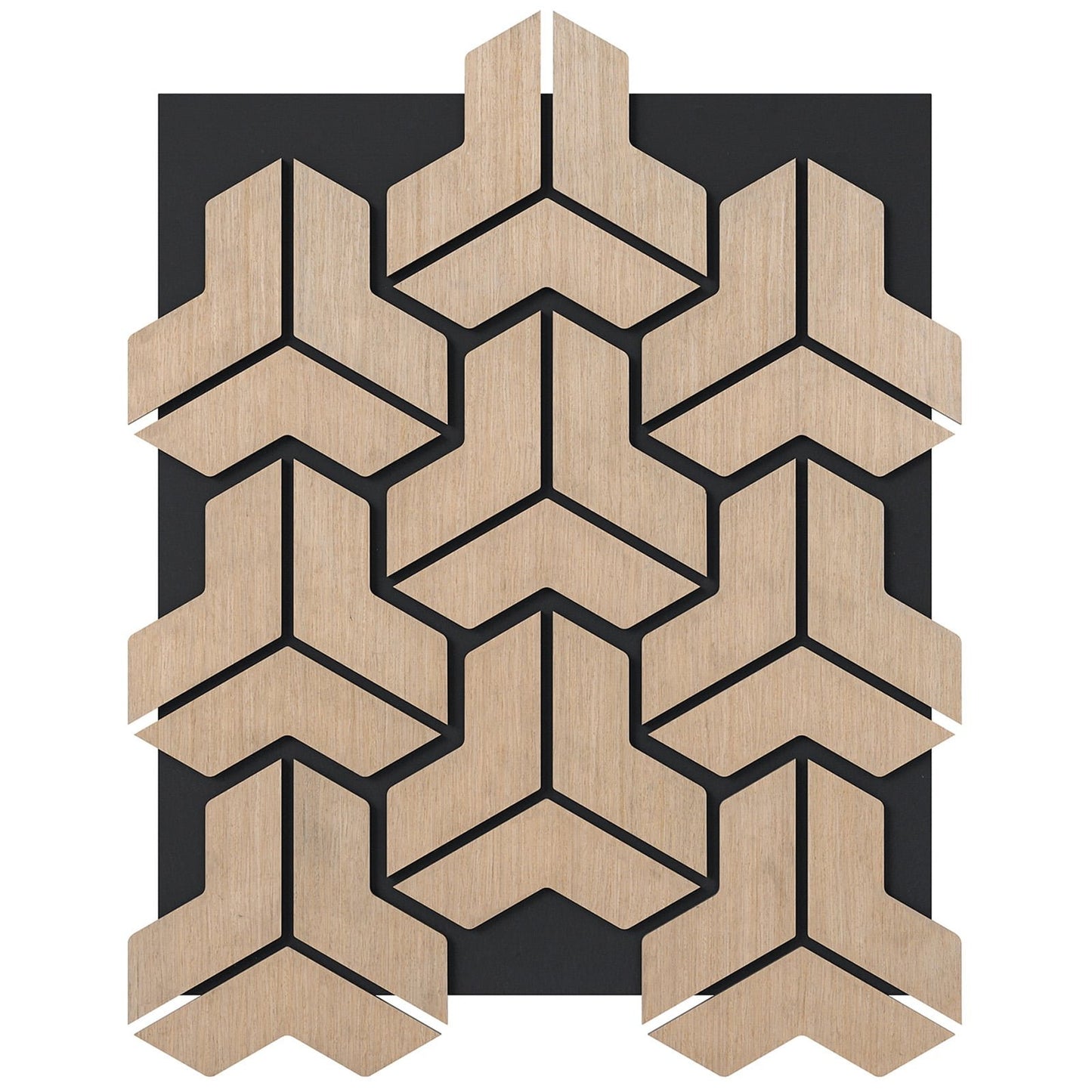 Acoustic Wall Panels, 4-Pack, Sound-Absorbing Wood Slats
