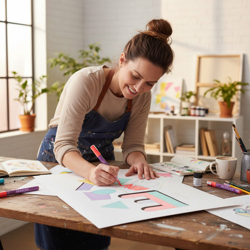 Acrylic Paint Markers Set, 12 Colors, Waterproof