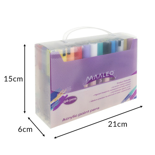Acrylic markers - set of 36 Maaleo 25813