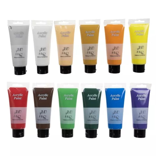 Acrylic paints 12 pcs. 100ml Maaleo 20424