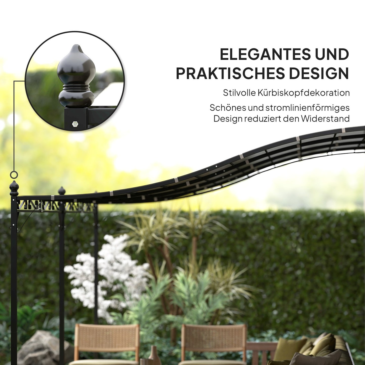 Detached garden pavilion with water-repellent roof, 3x5 m