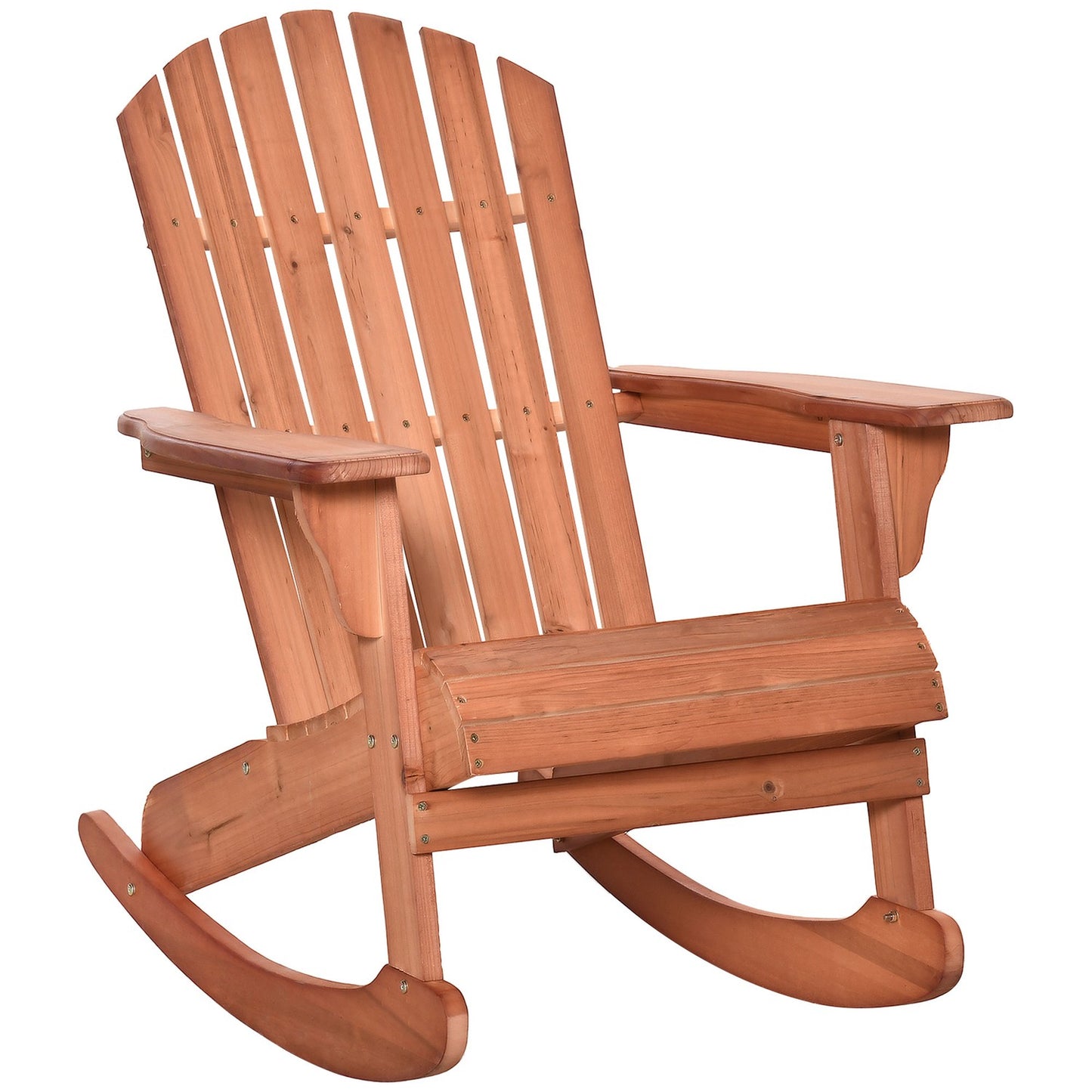 Adirondack rocking chair for balcony, natural finish, 77x94x97cm