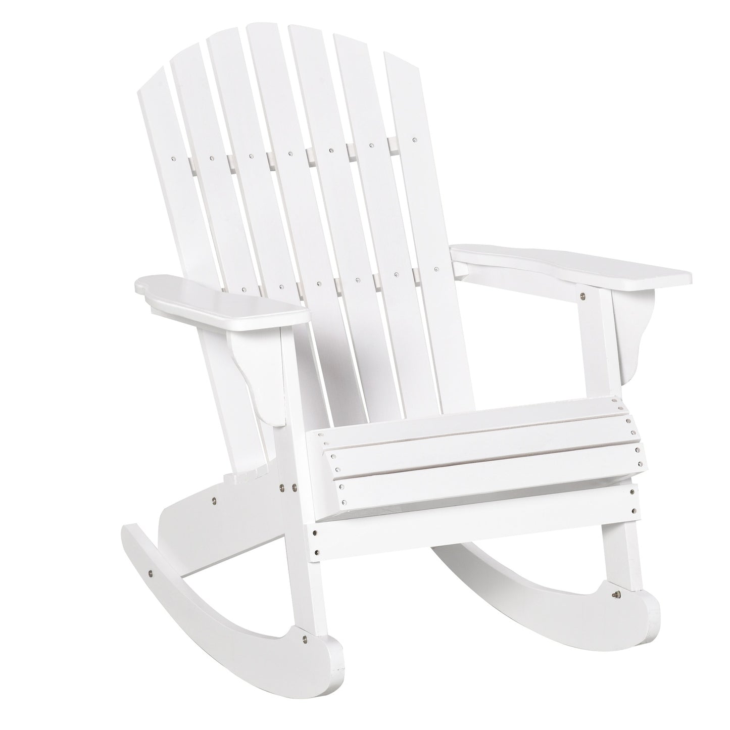 White Adirondack garden rocking chair, 77 x 94 x 97 cm