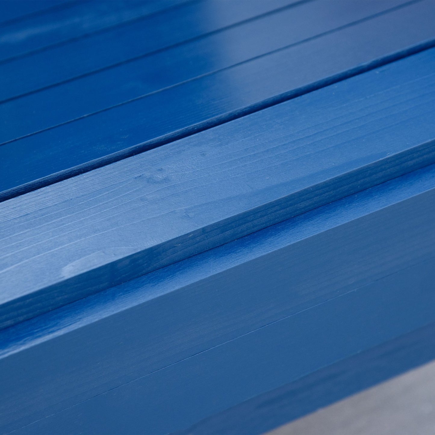 Adirondack chair, blue wooden chair with cup holder