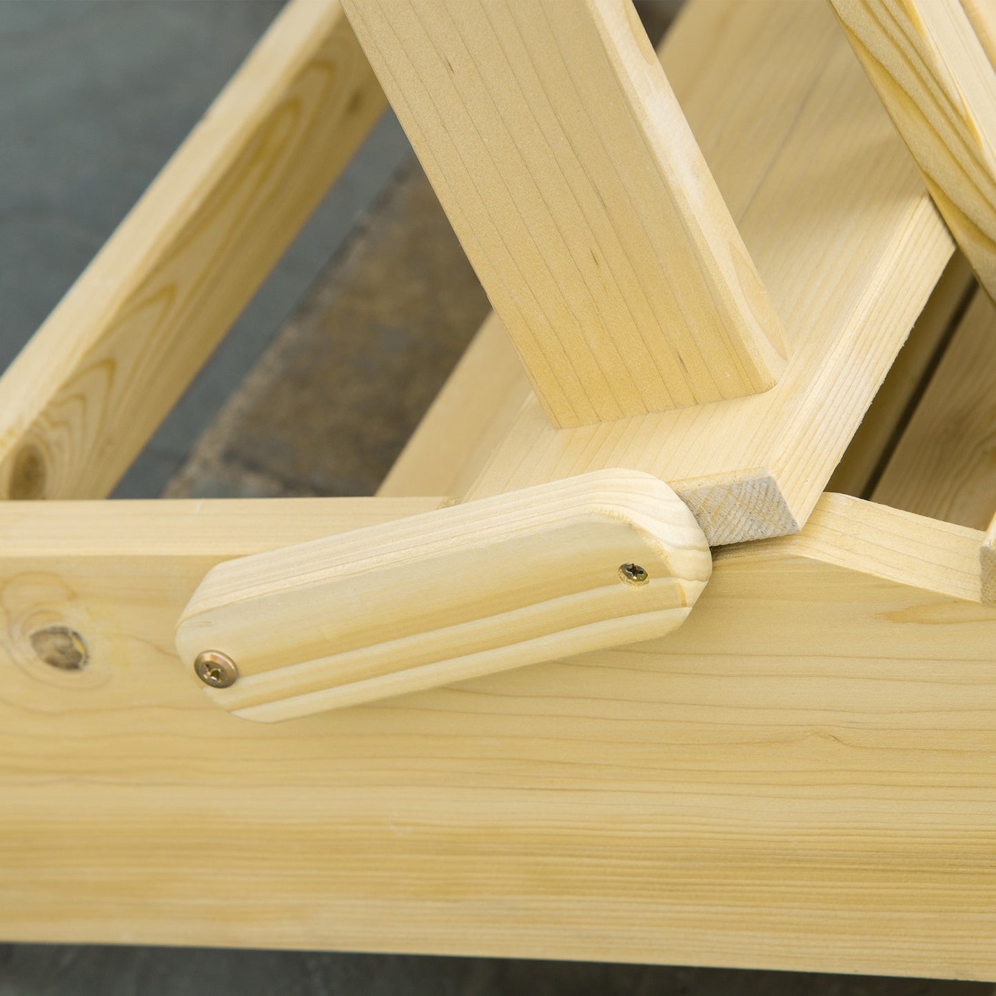 Adirondack garden chair, folding pine, with footrest