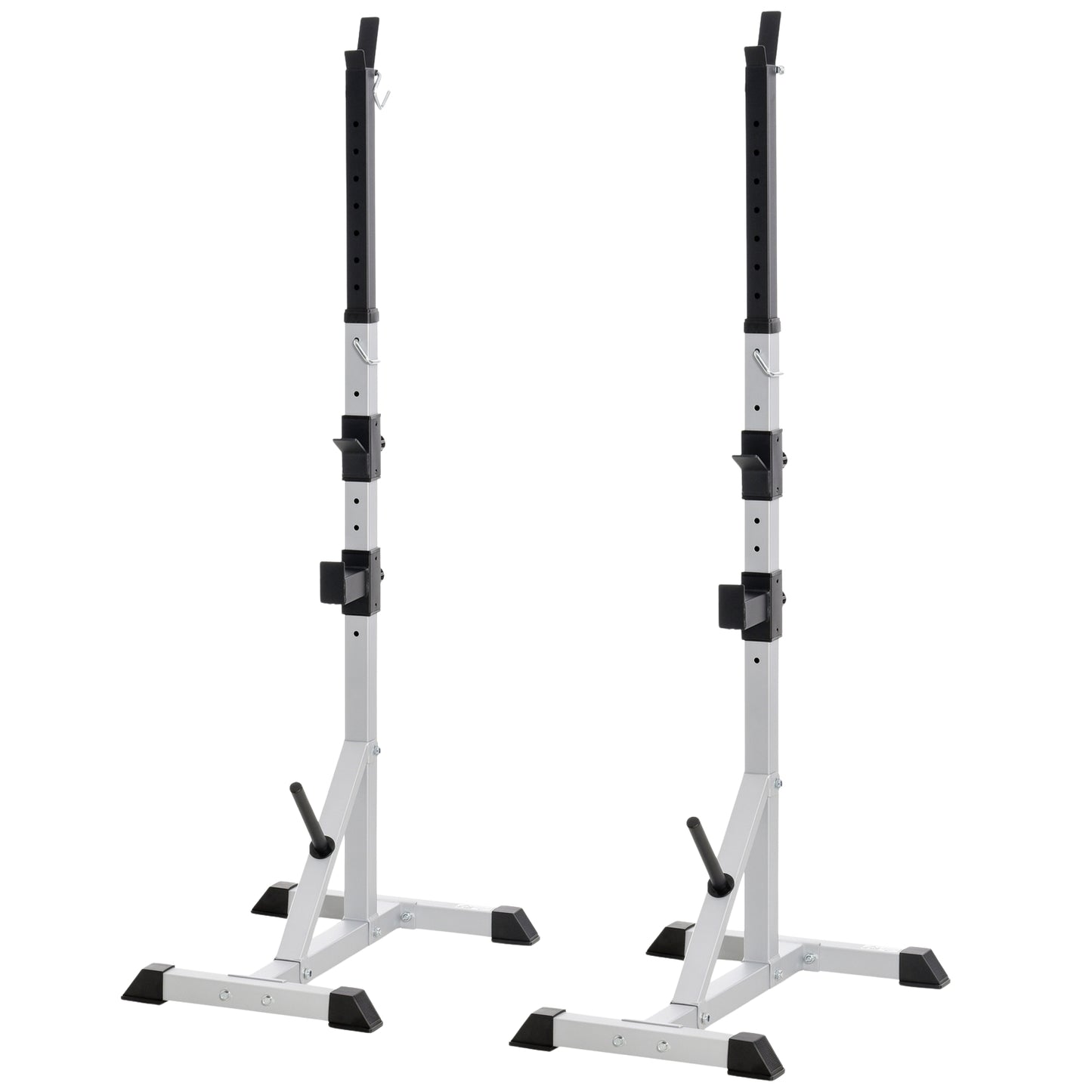 Adjustable 3-level steel dumbbell and barbell rack