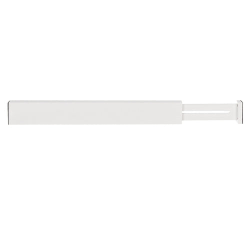 Adjustable Bamboo Drawer Organizer, White, 4-Pack