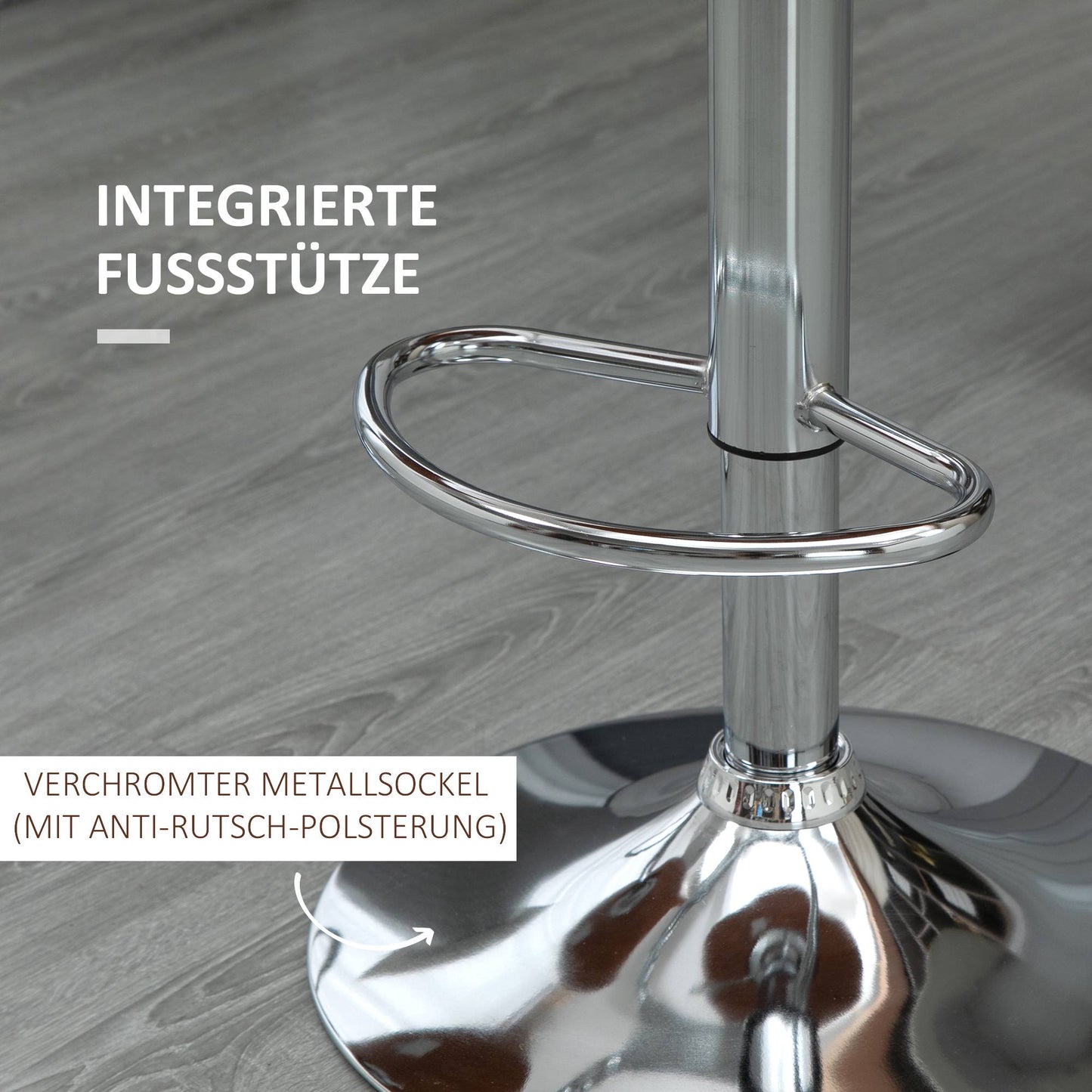 Adjustable Bar Stools Set of 2, Swivel Seat, Cream White
