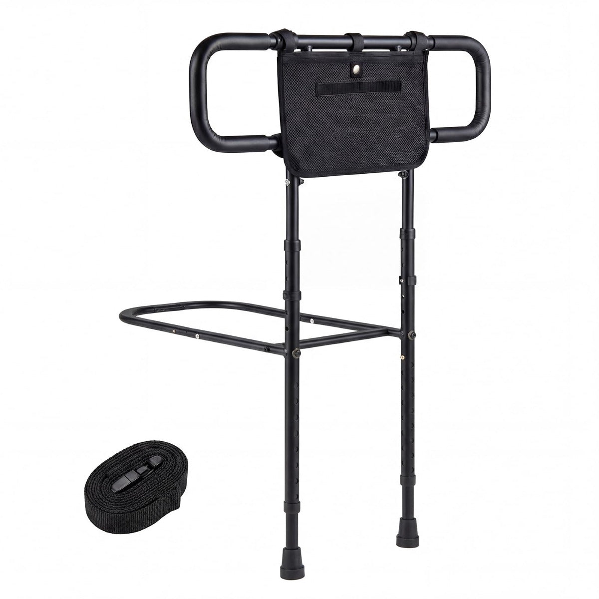 Adjustable Bed Rail for Seniors with Storage Pocket