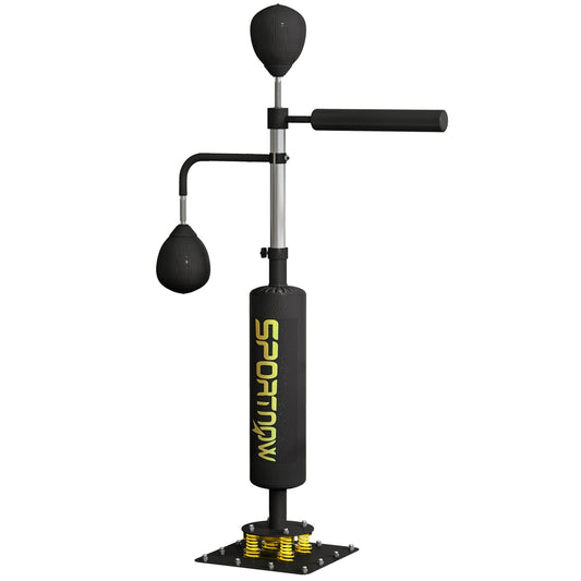 Adjustable Boxing Stand with Speedballs, Kick Pad, Steel