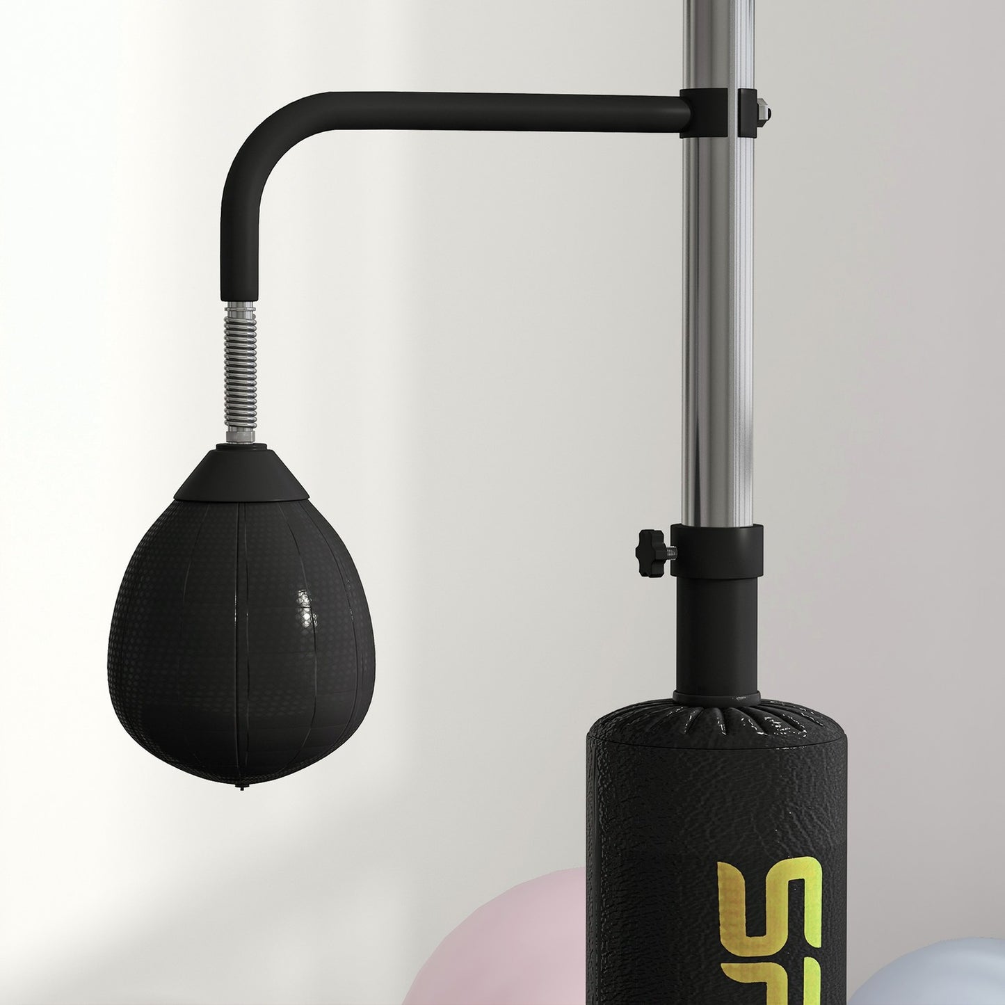 Adjustable Boxing Stand with Speedballs, Kick Pad, Steel