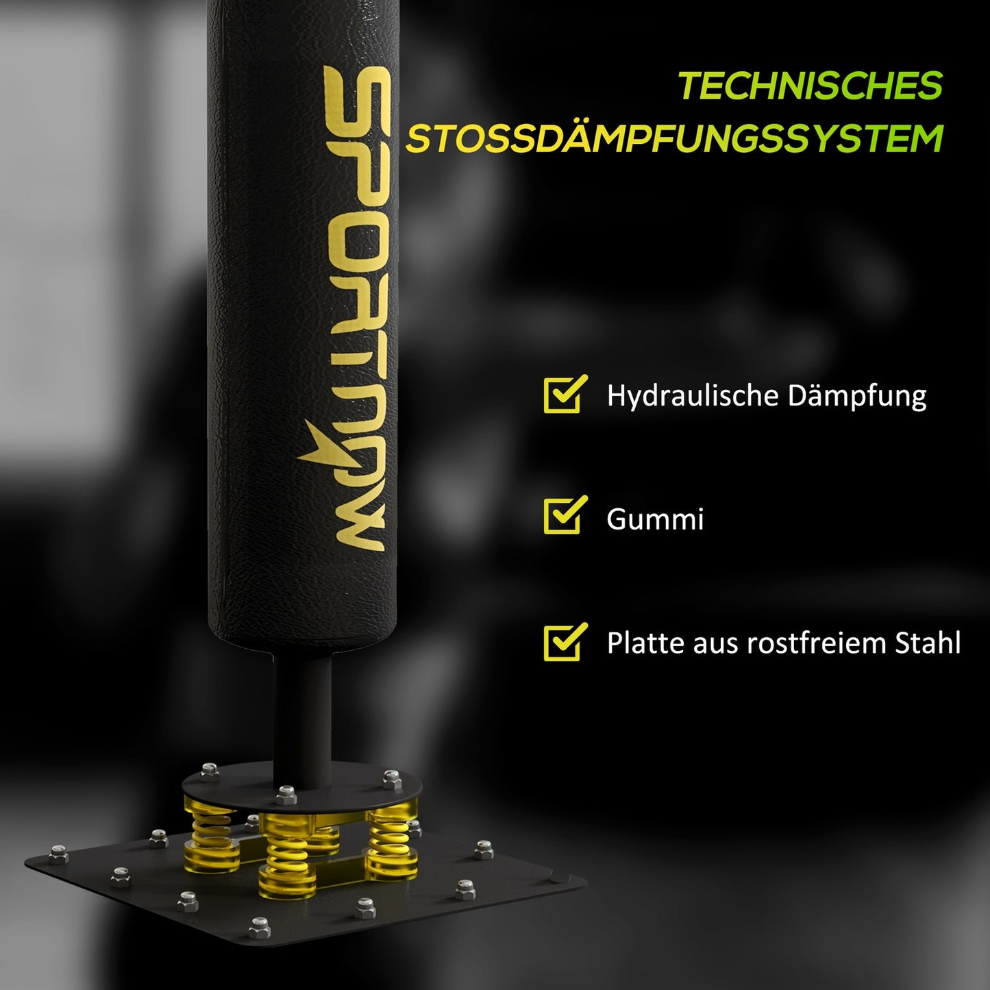 Adjustable Boxing Stand with Speedballs, Kick Pad, Steel