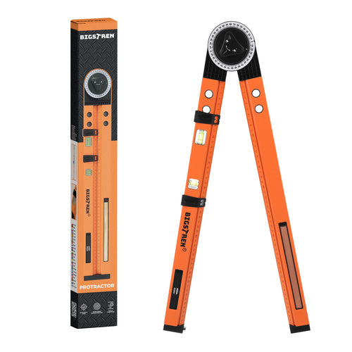 Adjustable Carpentry Protractor with Spirit Level, 500mm