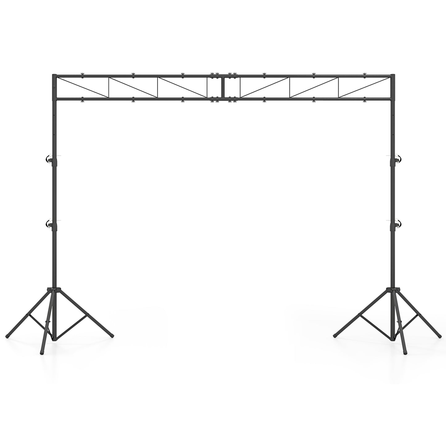 Adjustable DJ Light Stand with Crossbar, 140–265 cm Height
