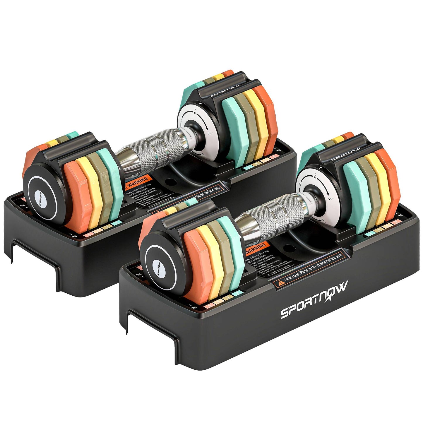 Adjustable Dumbbell Set 1-5 kg with Quick-Select Handle