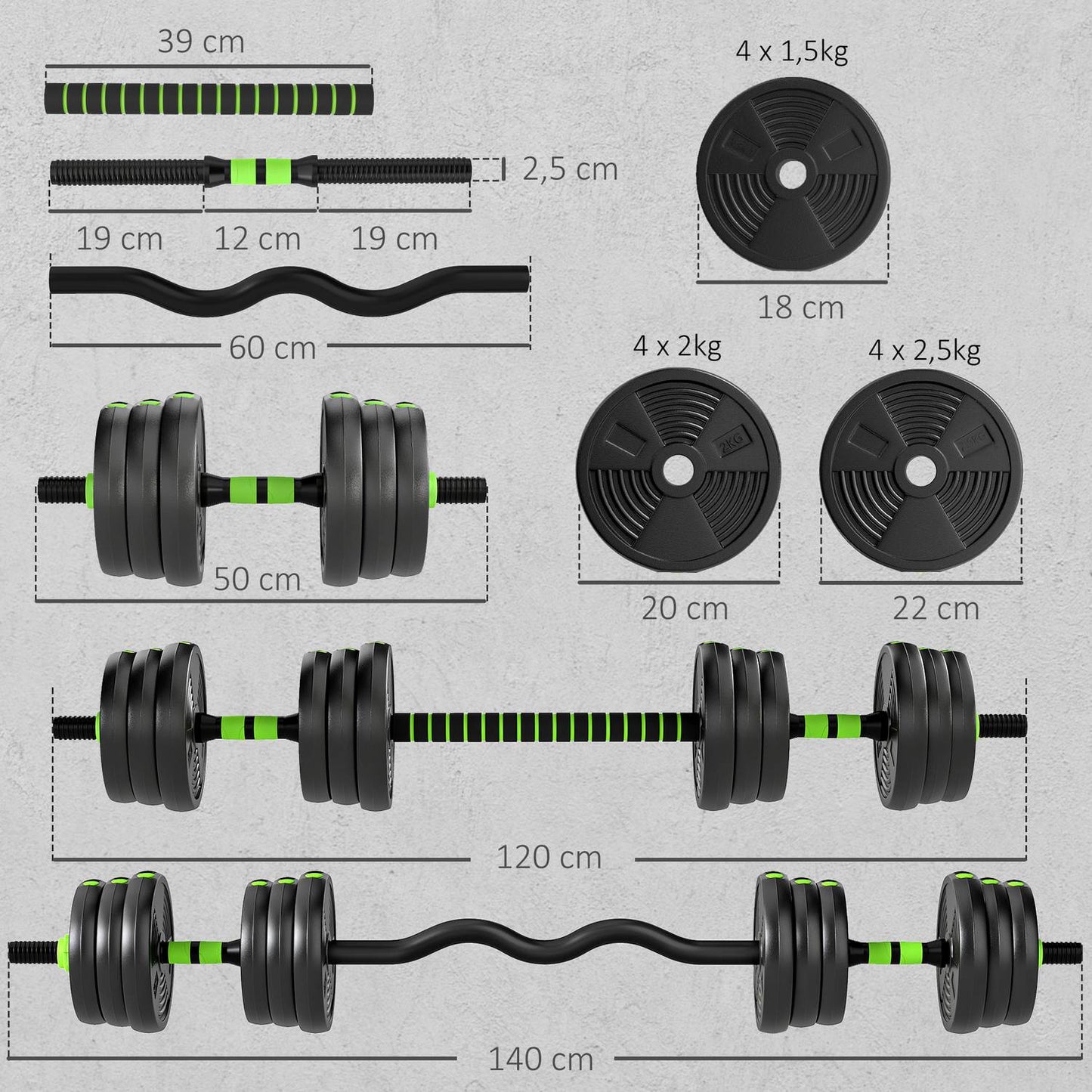 Adjustable Dumbbell Set 25KG – Home Strength Training