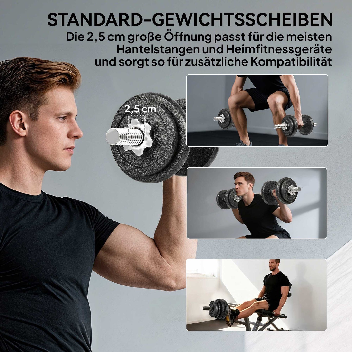 Adjustable Dumbbell and Barbell Set, 20KG, Non-Slip Grip
