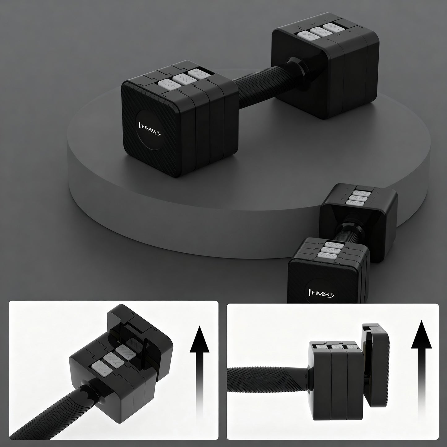 Adjustable Dumbbells 2 x 5 kg – Quick Weight Change, Non-Slip