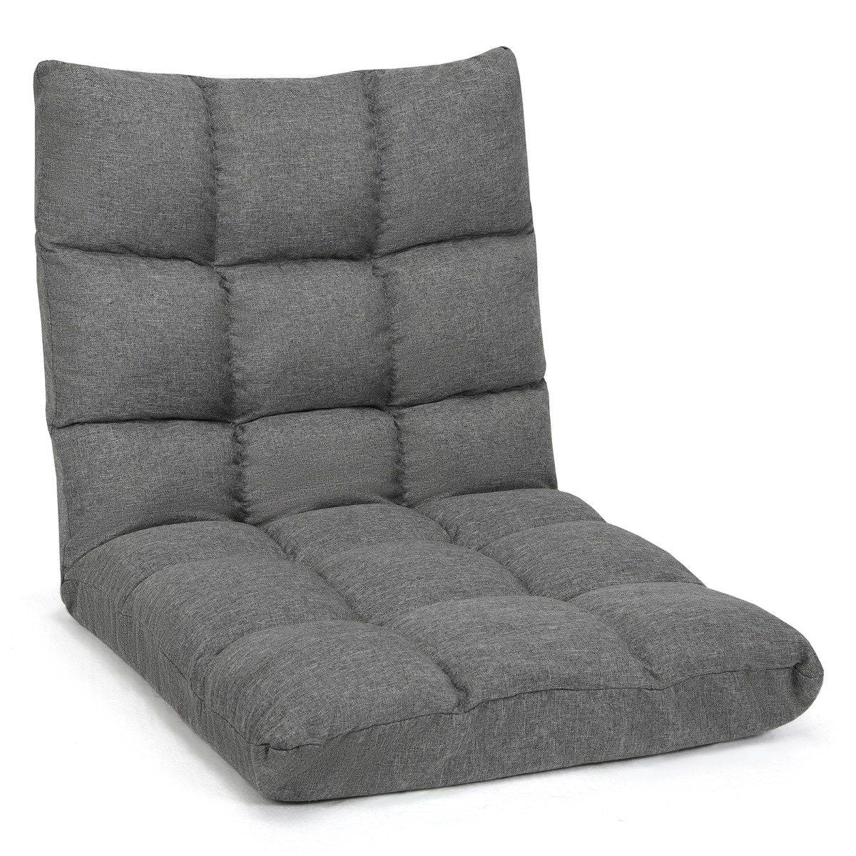 Adjustable Floor Chair, Foam, 106.5x55.5x10 cm, Dark Grey
