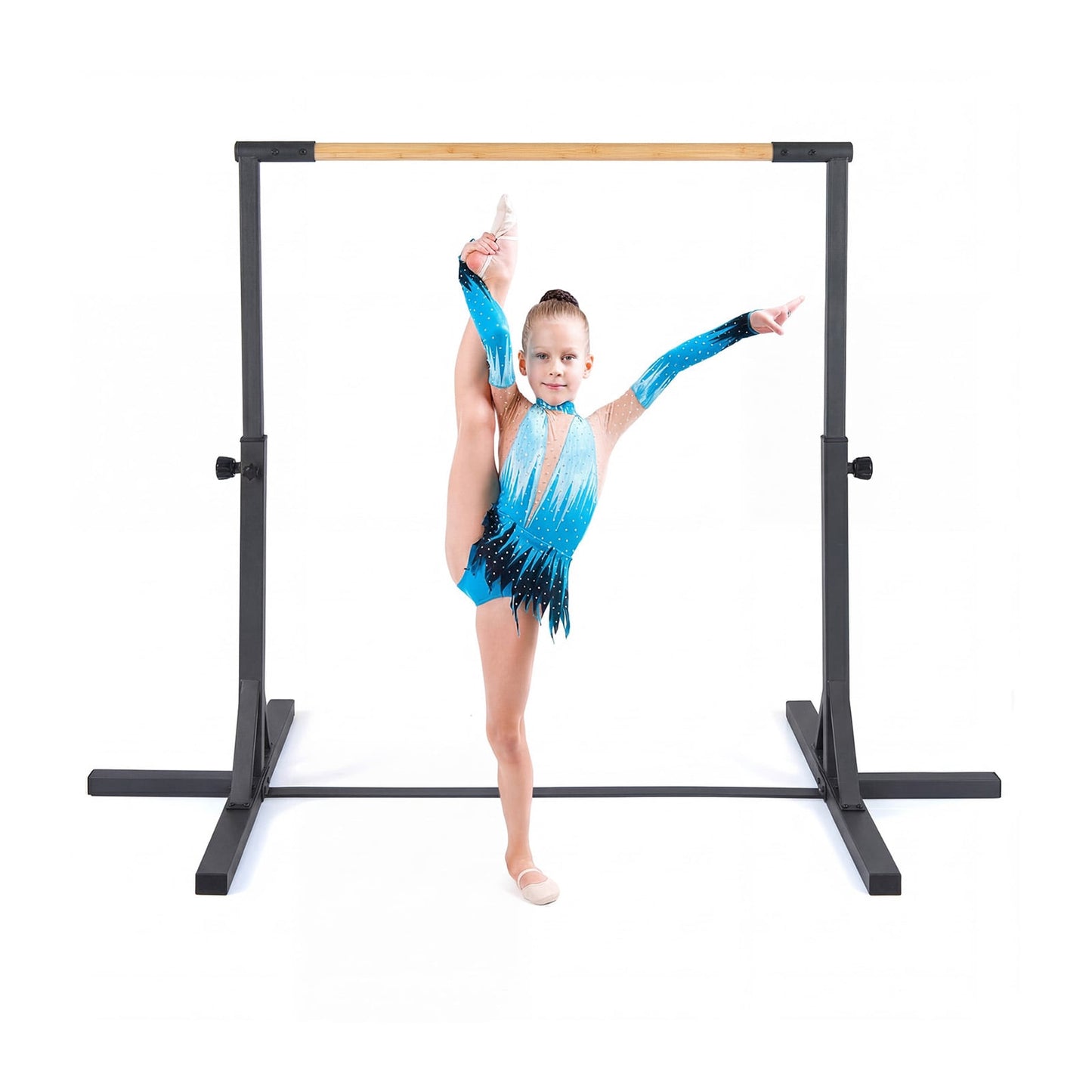 Adjustable Gymnastics Bar for Kids, 85-145 cm, 65 kg Capacity
